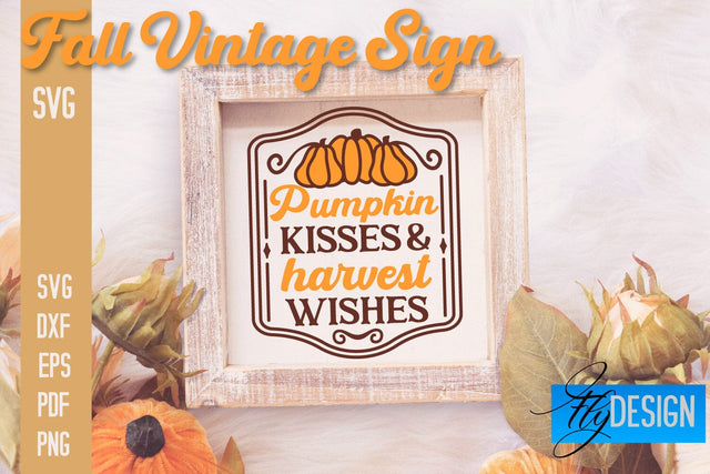 Fall Vintage Sign SVG Design | Funny Quotes SVG SVG Fly Design 