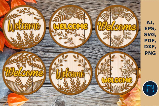 Fall Welcome Sign Door Hanger SVG bundle SVG MD JOYNAL ABDIN 