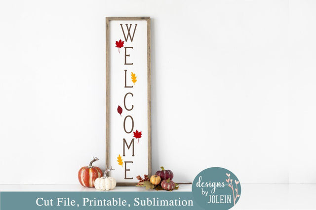 Fall Welcome Sign SVG Designs by Jolein 