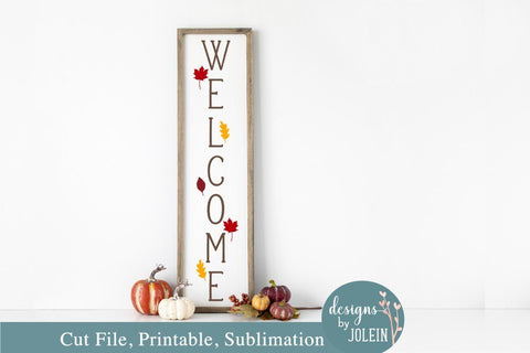 Fall Welcome Sign SVG Designs by Jolein 