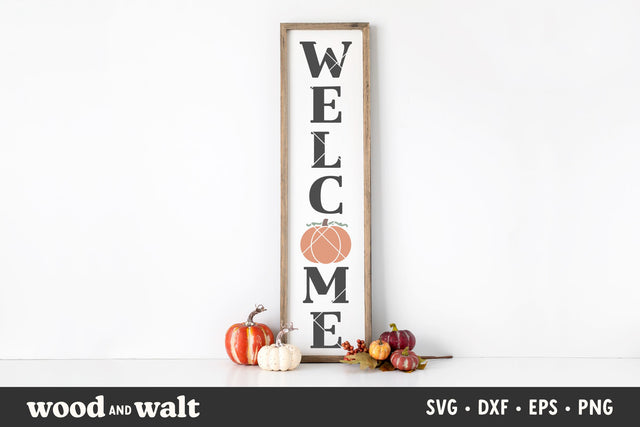 Fall Welcome Sign SVG | Fall Porch Sign SVG SVG Wood And Walt 