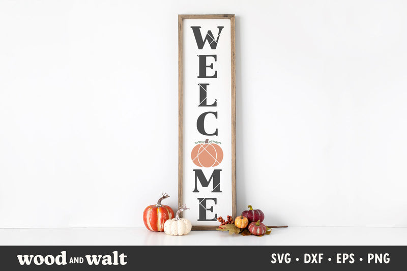 Fall Welcome Sign SVG | Fall Porch Sign SVG SVG Wood And Walt 