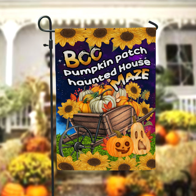 Fall Wheelbarrow Garden Flag - 12x18 Garden Flag Sublimation Design Download PNG File Instant Download Sublimation CaldwellArt 