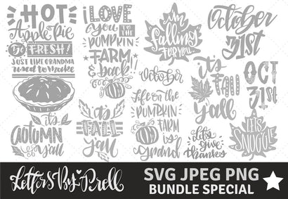 Fall Winter Designs - 100 Bundle Set SVG Letters By Prell 