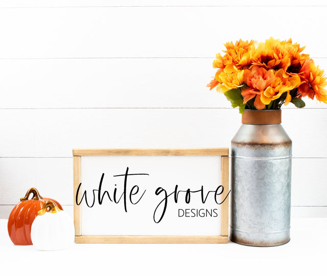 Fall Wood Sign Mockup 9x14 | Farmhouse Fall Sign Mock Up Mock Up Photo White Grove Designs 