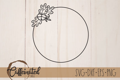 Fall Wreath SVG, Fall Acorn SVG SVG Caffeinated SVGs 