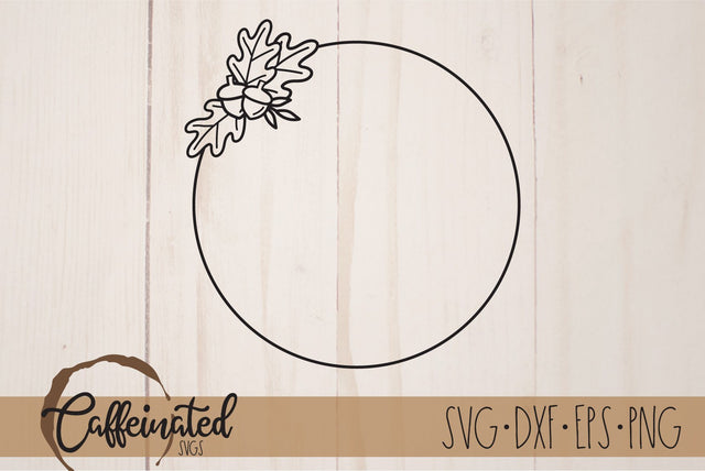 Fall Wreath SVG, Fall Acorn SVG SVG Caffeinated SVGs 