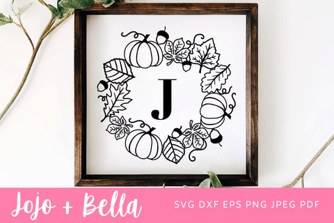 Fall Wreath SVG, Fall Leaves Svg, Fall Leaf Svg, Fall Leaves Png, Fall shirt svg, Fall leaves svg, Fall sign svg, Wreath Svg, Pumpkin SVG SVG Jojo&Bella 