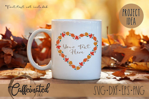 Fall Wreath SVG, Fall Leaves SVG SVG Caffeinated SVGs 