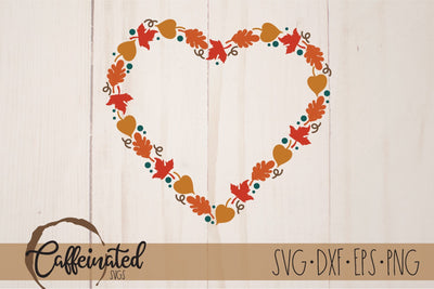 Fall Wreath SVG, Fall Leaves SVG SVG Caffeinated SVGs 