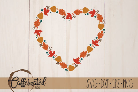 Fall Wreath SVG, Fall Leaves SVG SVG Caffeinated SVGs 