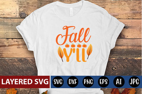 fall y'll svg cute file SVG Blessedprint 