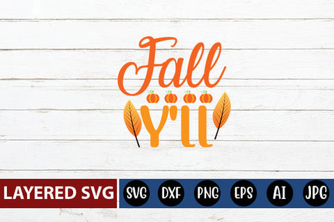 fall y'll svg cute file SVG Blessedprint 