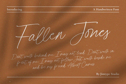 Fallen Jones | a Handwritten Font Font Jimtype Studio 