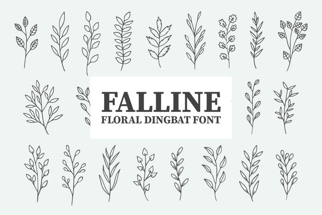 Fallin - A Floral Dingbat Font Masyafi Studio 