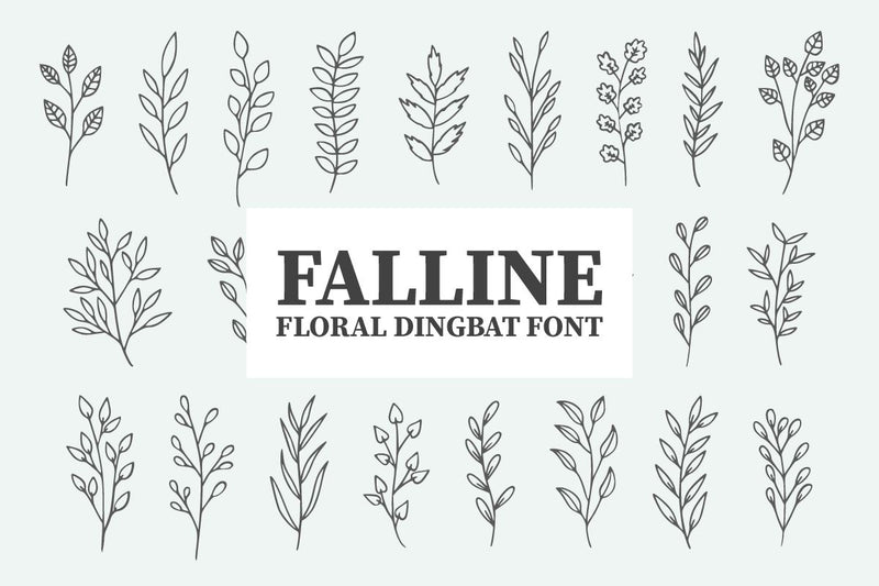 Fallin - A Floral Dingbat Font Masyafi Studio 