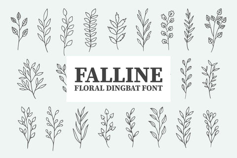 Fallin - A Floral Dingbat Font Masyafi Studio 