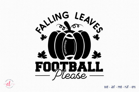 Falling Leaves Football Please - Football SVG SVG CraftLabSVG 