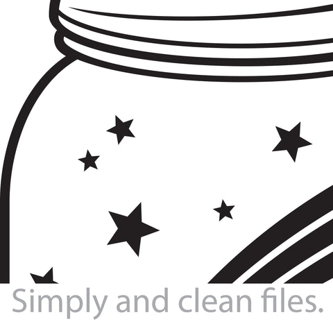 Falling or shooting star in the jar SVG TribaliumArtSF 