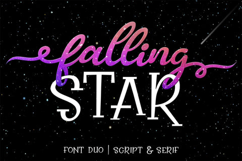 Falling Star Duo Font Subectype Studio 