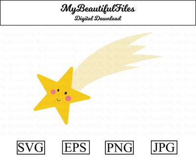 falling star - space SVG MyBeautifulFiles 