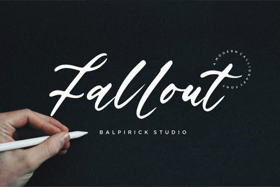 Fallout Modern Calligraphy Font Font Balpirick 