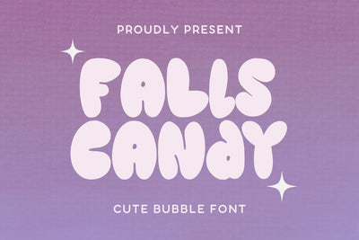Falls Candy - Cute Bubble Display Font Font Masyafi Studio 