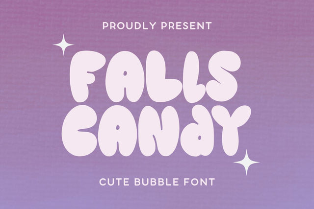 Falls Candy - Cute Bubble Display Font Font Masyafi Studio 