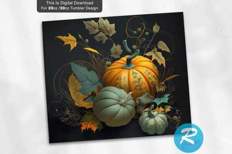 Falls Pumpkins 20 oz / 30 oz Tumbler PNG Sublimation Regulrcrative 