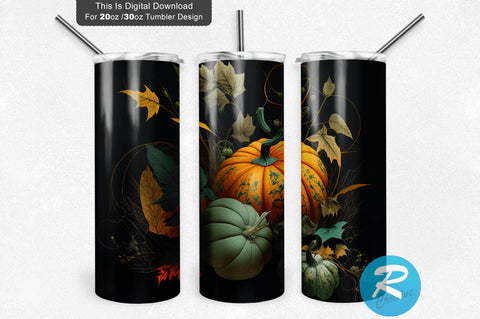 Falls Pumpkins 20 oz / 30 oz Tumbler PNG Sublimation Regulrcrative 