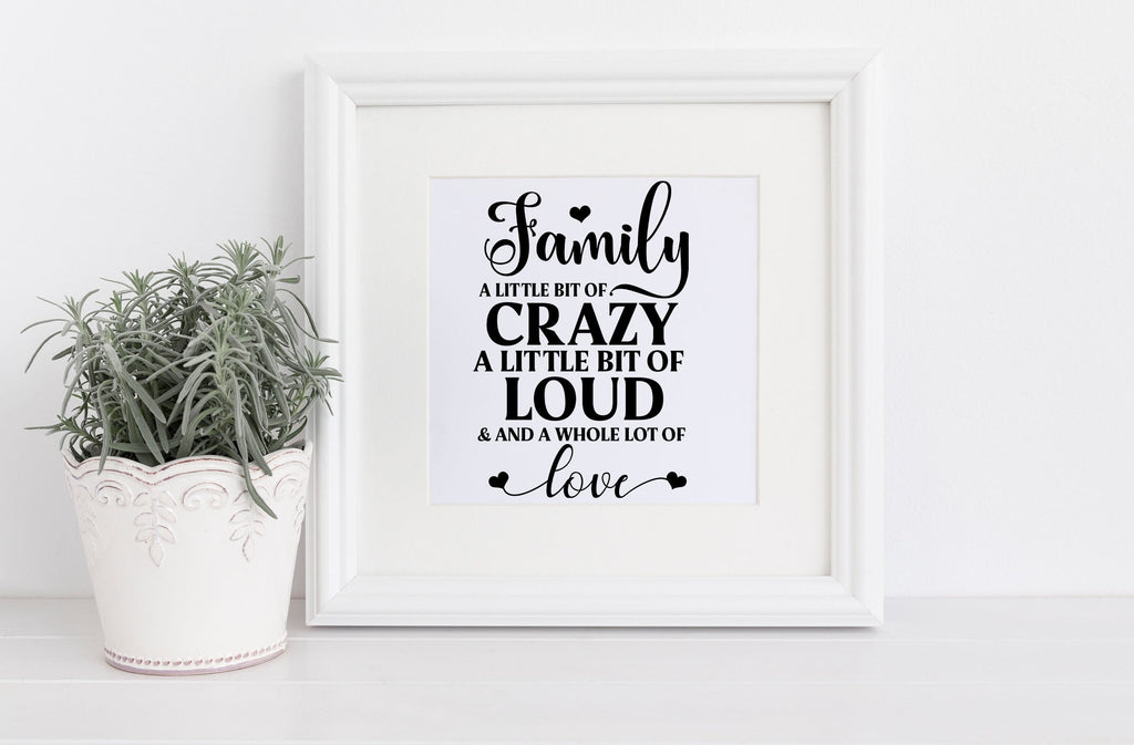 Family a little bit of crazy a little bit of loud and a whole lot of ...