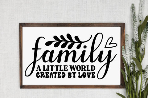 Family a Little World Created by Love SVG designartist 