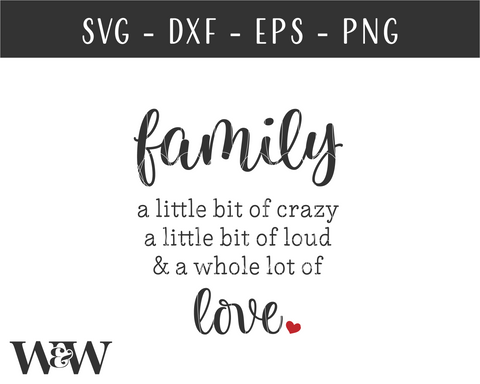 Family A Whole Lot Of Love SVG | Farmhouse Sign SVG SVG Wood And Walt 