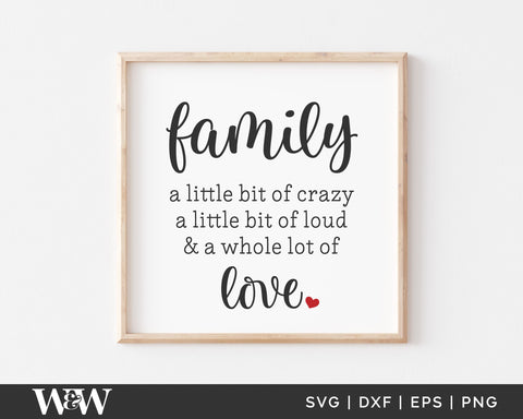 Family A Whole Lot Of Love SVG | Farmhouse Sign SVG SVG Wood And Walt 