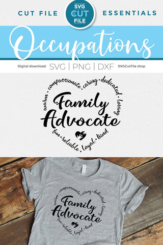 Family Advocate svg for Social Worker SVG SVG Cut File 