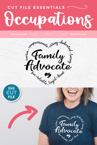 Family Advocate svg for Social Worker SVG SVG Cut File 