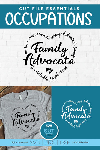 Family Advocate svg for Social Worker SVG SVG Cut File 