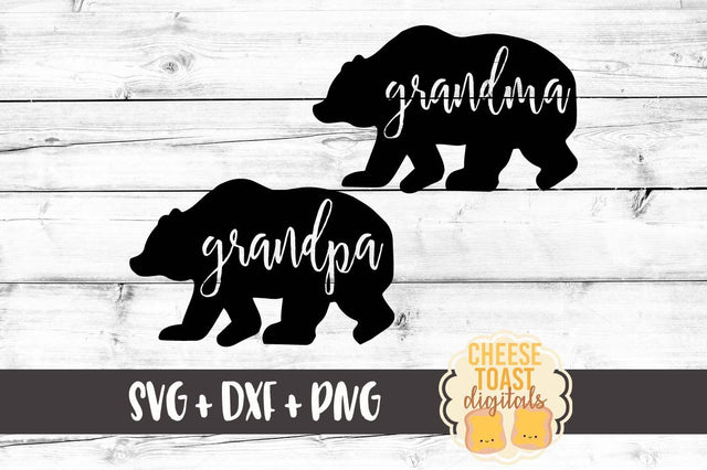 Family Bears: Grandma Bear - Grandpa Bear SVG Cheese Toast Digitals 