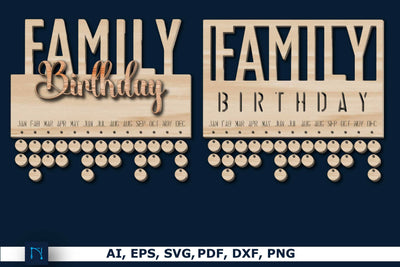 Family Birthday Laser Cut SVG Bundle SVG MD JOYNAL ABDIN 