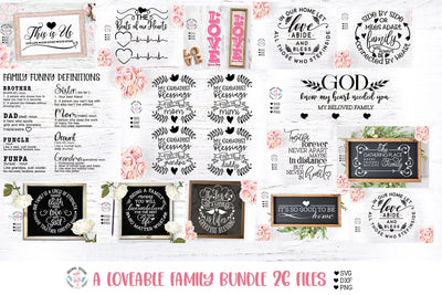 Family Bundle SVG Graphic House Design 