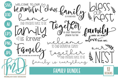 Family Bundle SVG Morgan Day Designs