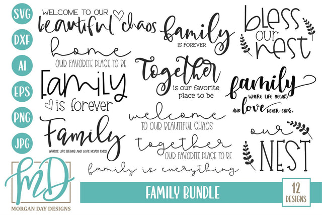 Family Bundle SVG Morgan Day Designs