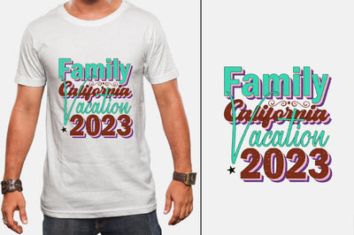 Family California Vacation 2023 Sublimation SVGArt 