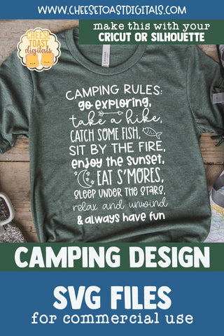 Family Camp SVG | Camping Rules SVG Cheese Toast Digitals 