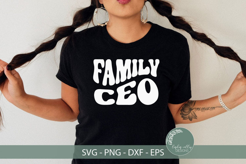 Family CEO SVG-Funny Mom SVG-Retro SVG SVG Linden Valley Designs 