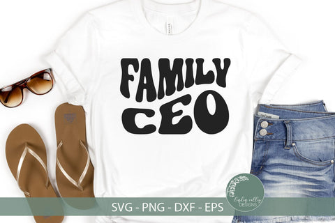 Family CEO SVG-Funny Mom SVG-Retro SVG SVG Linden Valley Designs 