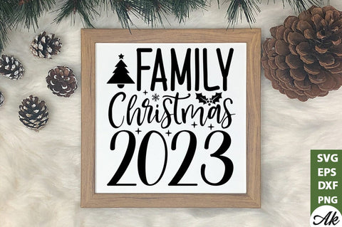 Family christmas 2023 SVG SVG akazaddesign 