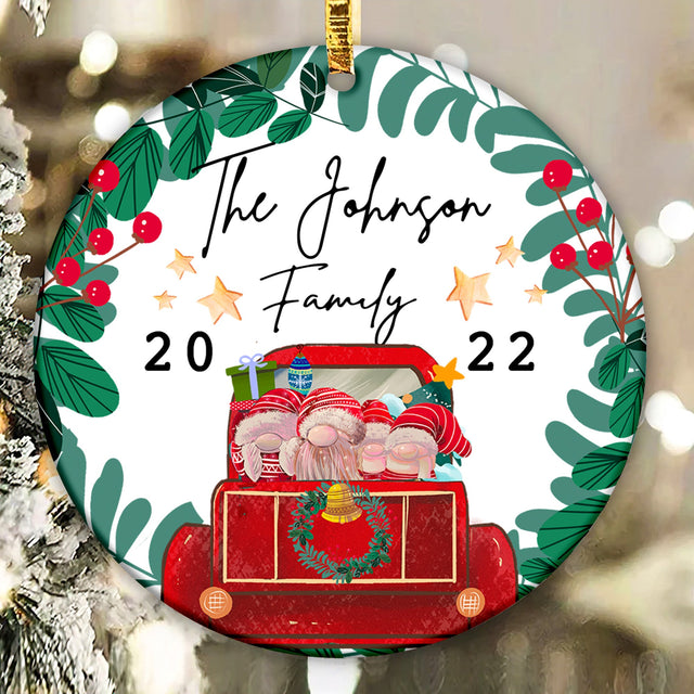 Family Christmas Ornament, 2022 Family Tree Christmas Ornament Family Names, Custom Christmas Gift, Personalized Family Keepsake Ornament Sublimation CaldwellArt 