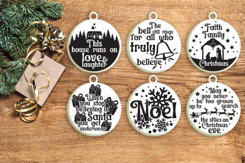 Family Christmas Ornament Svg Bundle. Round Christmas Ornaments Svg. Merry Christmas Svg. Home Quotes, Sayings and Phrases Dxf Eps Png Pdf SVG Mint And Beer Creations 