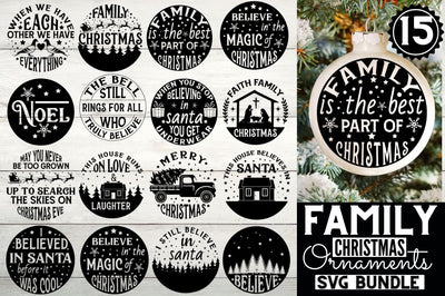 Family Christmas Ornament SVG Bundle SVG DESIGNISTIC 